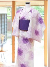 画像2: 浴衣「紫陽花」 (2)