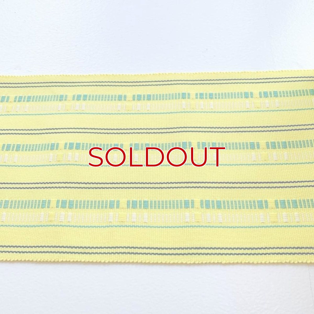 画像2: 大串さんの首里道屯織・四寸半幅帯「ハイビスカス」 (2)