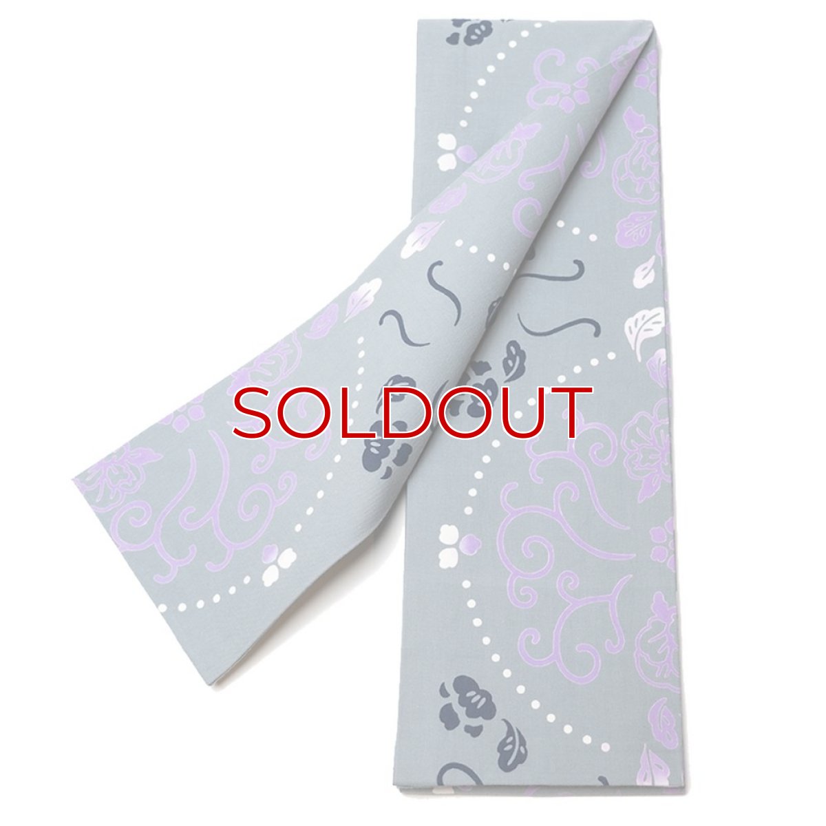 画像6: ふんわり軽い締め心地の手ぬぐい半幅帯「キャベツ畑でつかまえて」紫キャベツバージョン (6)