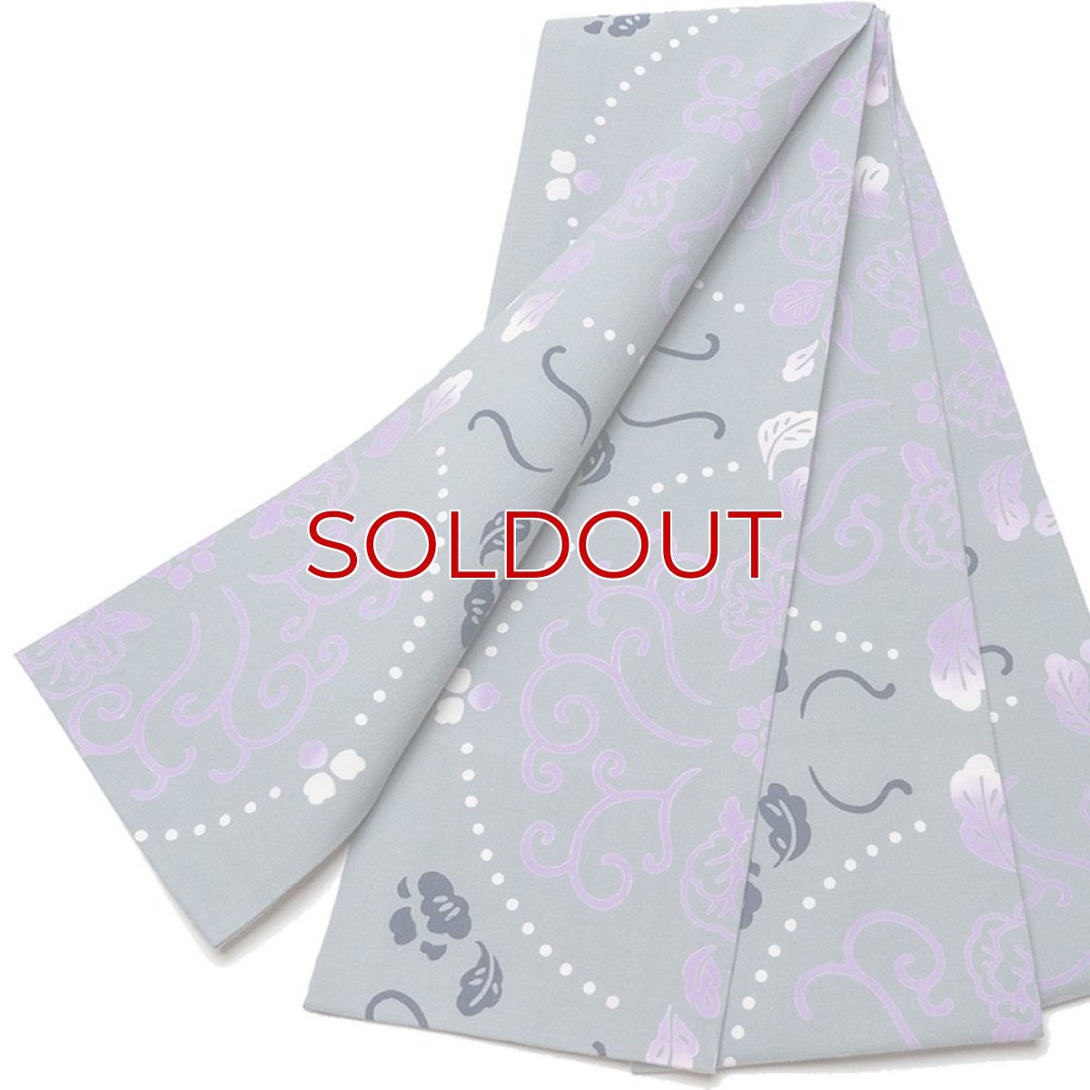 画像3: ふんわり軽い締め心地の手ぬぐい半幅帯「キャベツ畑でつかまえて」紫キャベツバージョン (3)