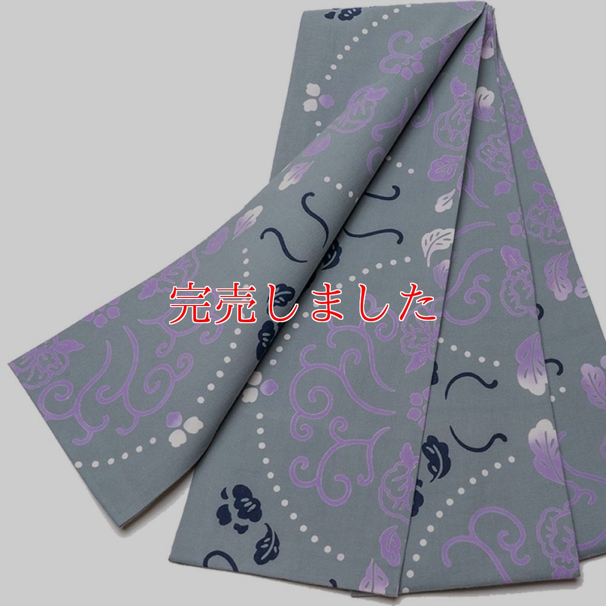 画像3: ふんわり軽い締め心地の手ぬぐい半幅帯「キャベツ畑でつかまえて」紫キャベツバージョン (3)