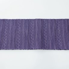 画像4: OLNさんの半幅帯　en coton「段々」mauve violet (4)