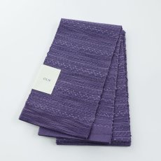 画像3: OLNさんの半幅帯　en coton「段々」mauve violet (3)