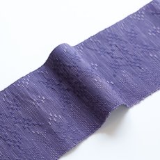 画像2: OLNさんの半幅帯　en coton「雪花」mauve violet (2)
