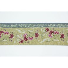 画像4: 召しませ花　半幅帯「撫子浪漫」黄 (4)