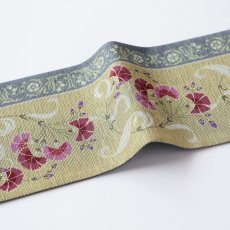 画像2: 召しませ花　半幅帯「撫子浪漫」黄 (2)