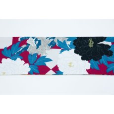 画像5: 召しませ花　半幅帯「妖怪更紗と唐獅子牡丹」 (5)