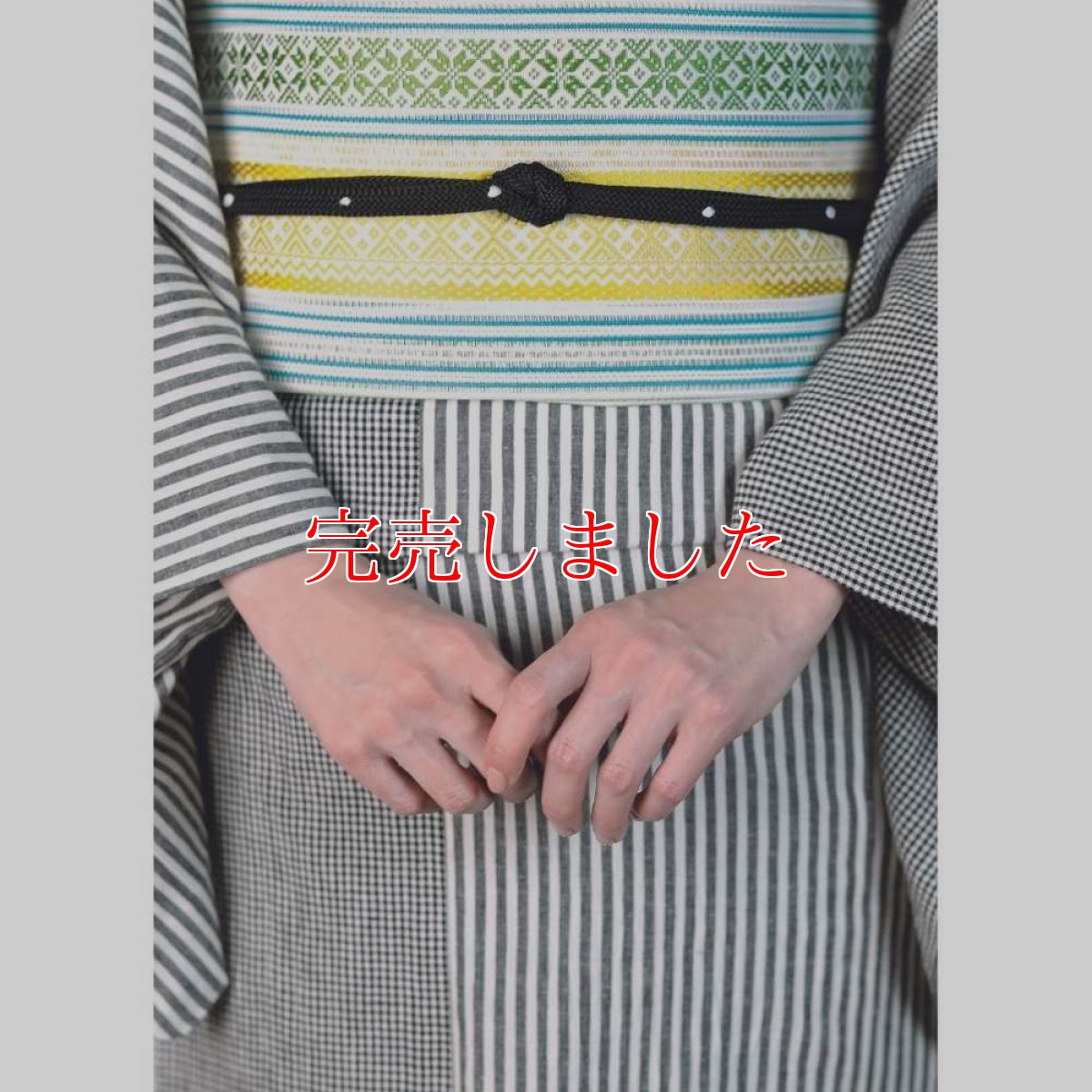 画像6: 【30％OFF】59kimono｜綿麻着物「シマシマとギンガム」 (6)