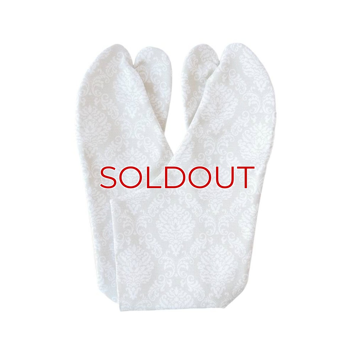 画像2: 柄足袋初心者でもコーディネートしやすい足袋「オベリスク」アイボリー (2)