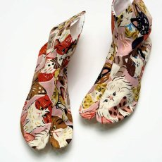 画像7: 通年履ける柄足袋「キャットパレード」ピンク (7)