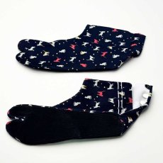 画像7: あったか足袋「暖ネコ」ネイビー (7)