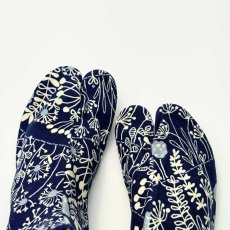 画像5: あったか足袋「フロール」ネイビー (5)