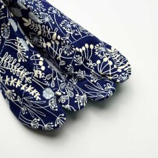 画像6: あったか足袋「フロール」ネイビー (6)