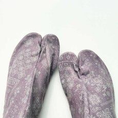 画像5: あったか足袋「ペイズリー」スモークピンク (5)