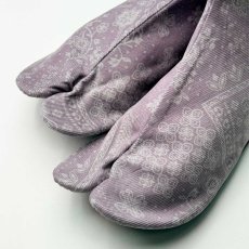 画像6: あったか足袋「ペイズリー」スモークピンク (6)