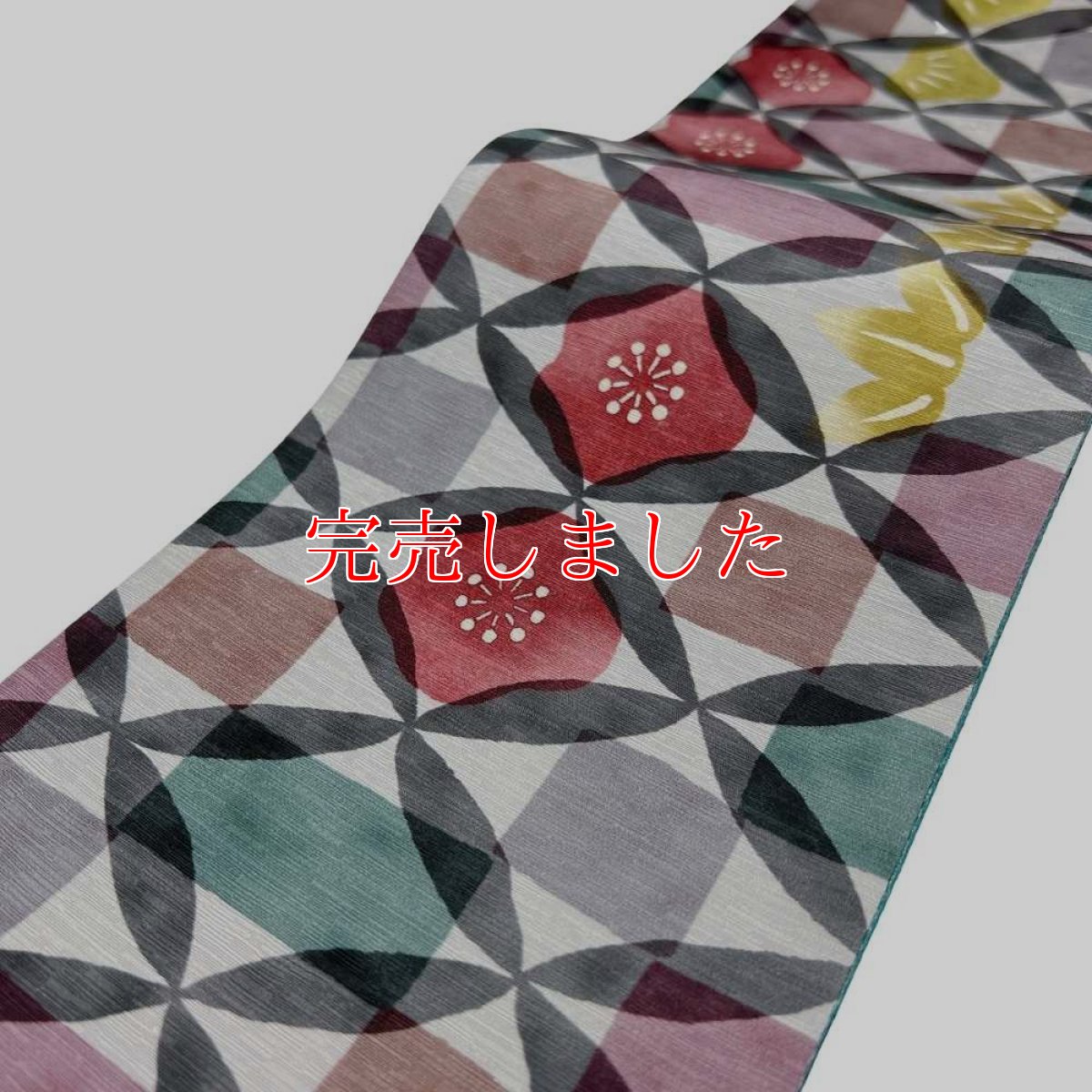 画像4: 物語のある半幅帯「百年七宝」シック (4)