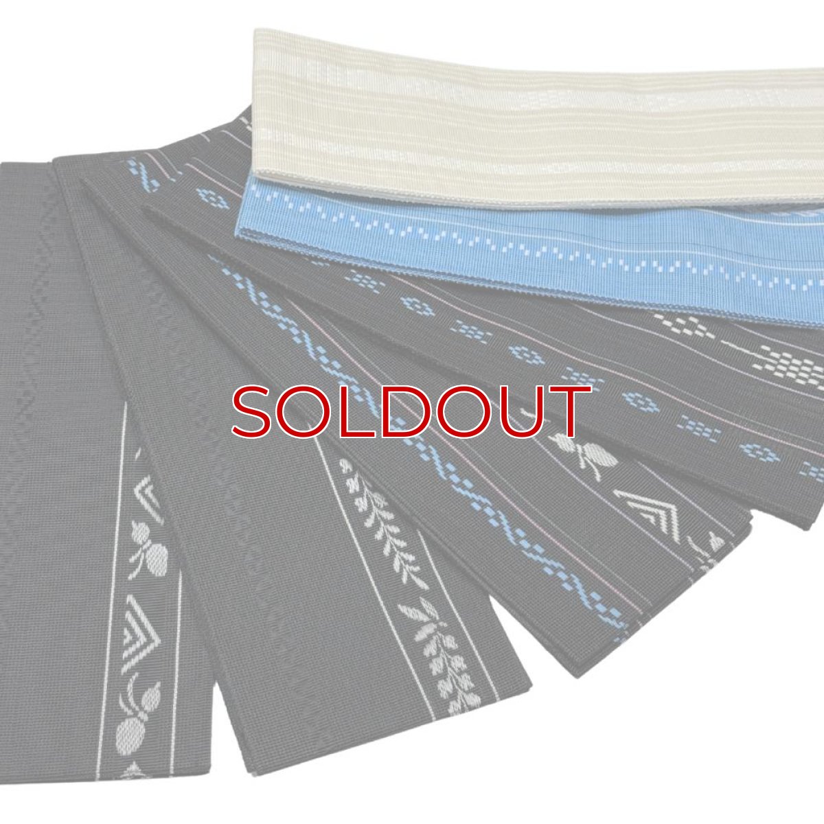 画像3: 井上さんの紗伊達締め「雪白琉球文」 (3)