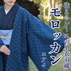 画像1: 洗える刺繍レースの単衣羽織｜モロッカン「コアイ」 (1)
