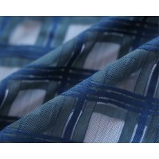 画像9: すっきりと軽い洗えるレースの単衣羽織｜霞格子「フォレストグリーン」 (9)