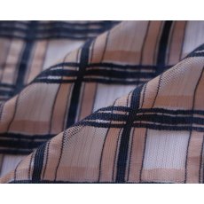 画像9: すっきりと軽い洗えるレースの単衣羽織｜霞格子「キャメル」 (9)