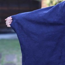 画像7: 洗える木綿の単衣羽織｜花鳥綿羽織「ネイビー」｜ひでや工房 (7)