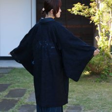 画像6: すっきりと軽い洗えるレースの単衣羽織「漆黒の花」 (6)