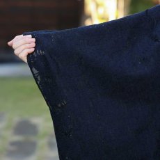 画像7: すっきりと軽い洗えるレースの単衣羽織「漆黒の花」 (7)