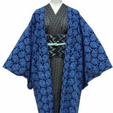 画像3: レースの単衣羽織「瑠璃の花」 (3)
