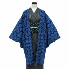画像4: レースの単衣羽織「瑠璃の花」 (4)