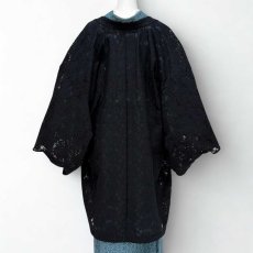 画像4: レースの単衣羽織「漆黒の花」 (4)