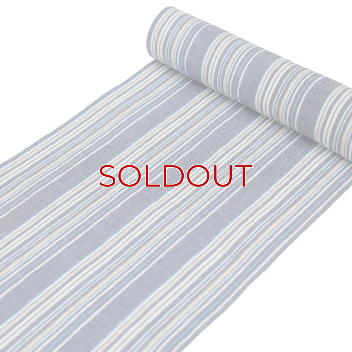 画像5: 洗える綿麻着物　近江ちぢみ「ブルーグレイ×マルチストライプ」｜ひでや工房 (5)