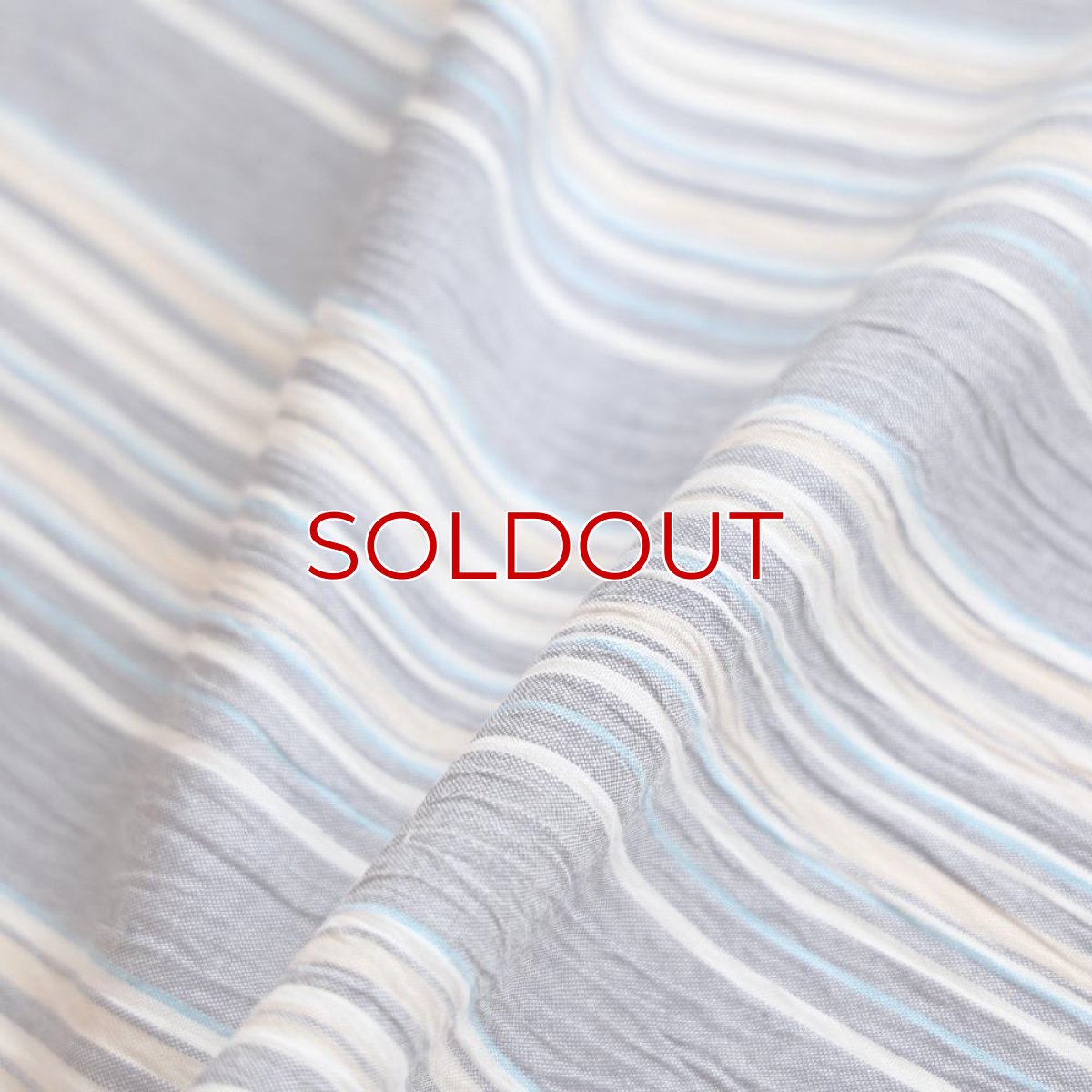 画像7: 洗える綿麻着物　近江ちぢみ「ブルーグレイ×マルチストライプ」｜ひでや工房 (7)