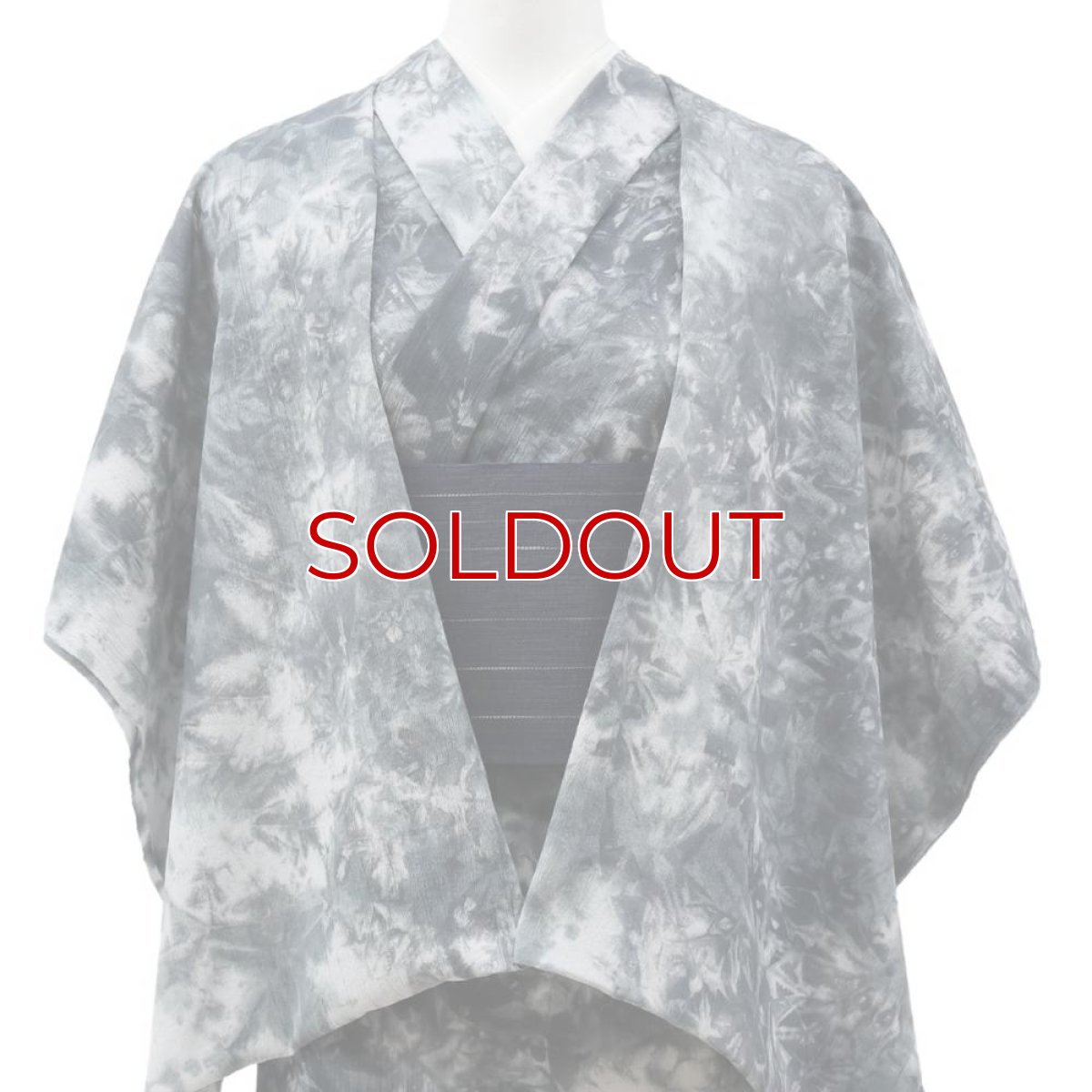 画像2: 洗える木綿着物｜綿縮緬「墨ムラ染め」綿100％｜ひでや工房 (2)