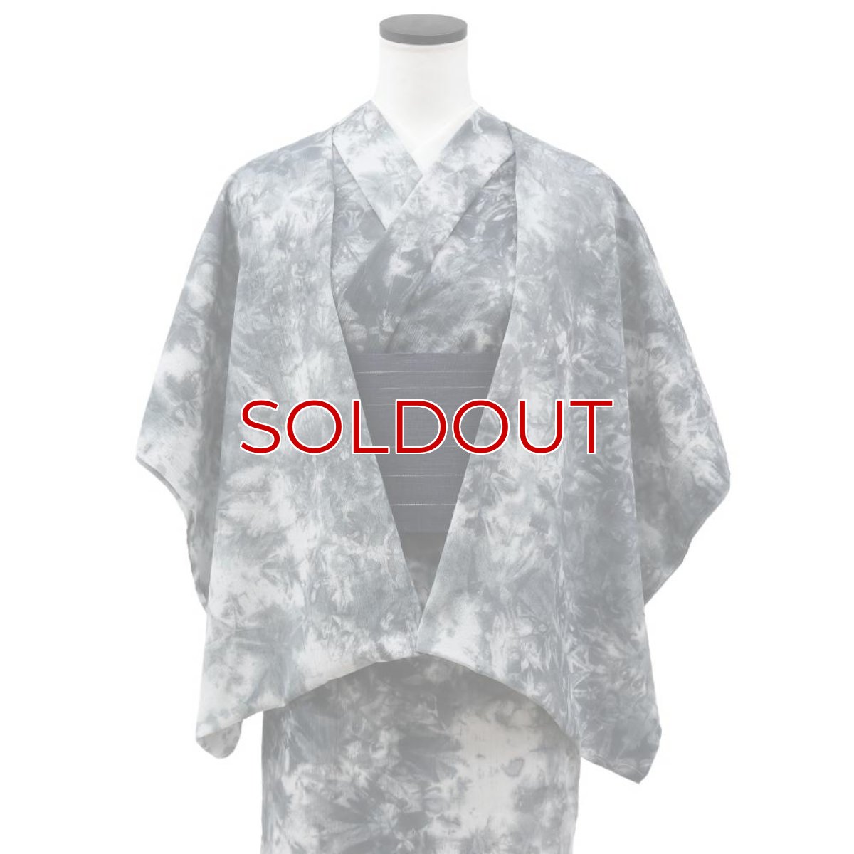 画像3: 洗える木綿着物｜綿縮緬「墨ムラ染め」綿100％｜ひでや工房 (3)