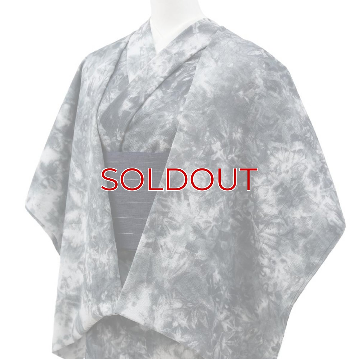 画像4: 洗える木綿着物｜綿縮緬「墨ムラ染め」綿100％｜ひでや工房 (4)