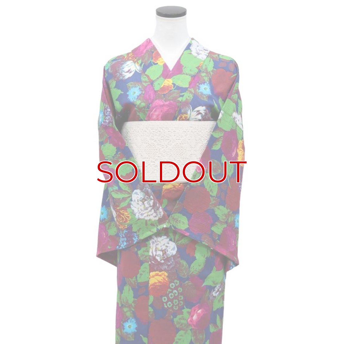 画像3: 洗える木綿着物「油彩ボタニカル」綿100％｜仕立て上がり品｜ひでや工房 (3)