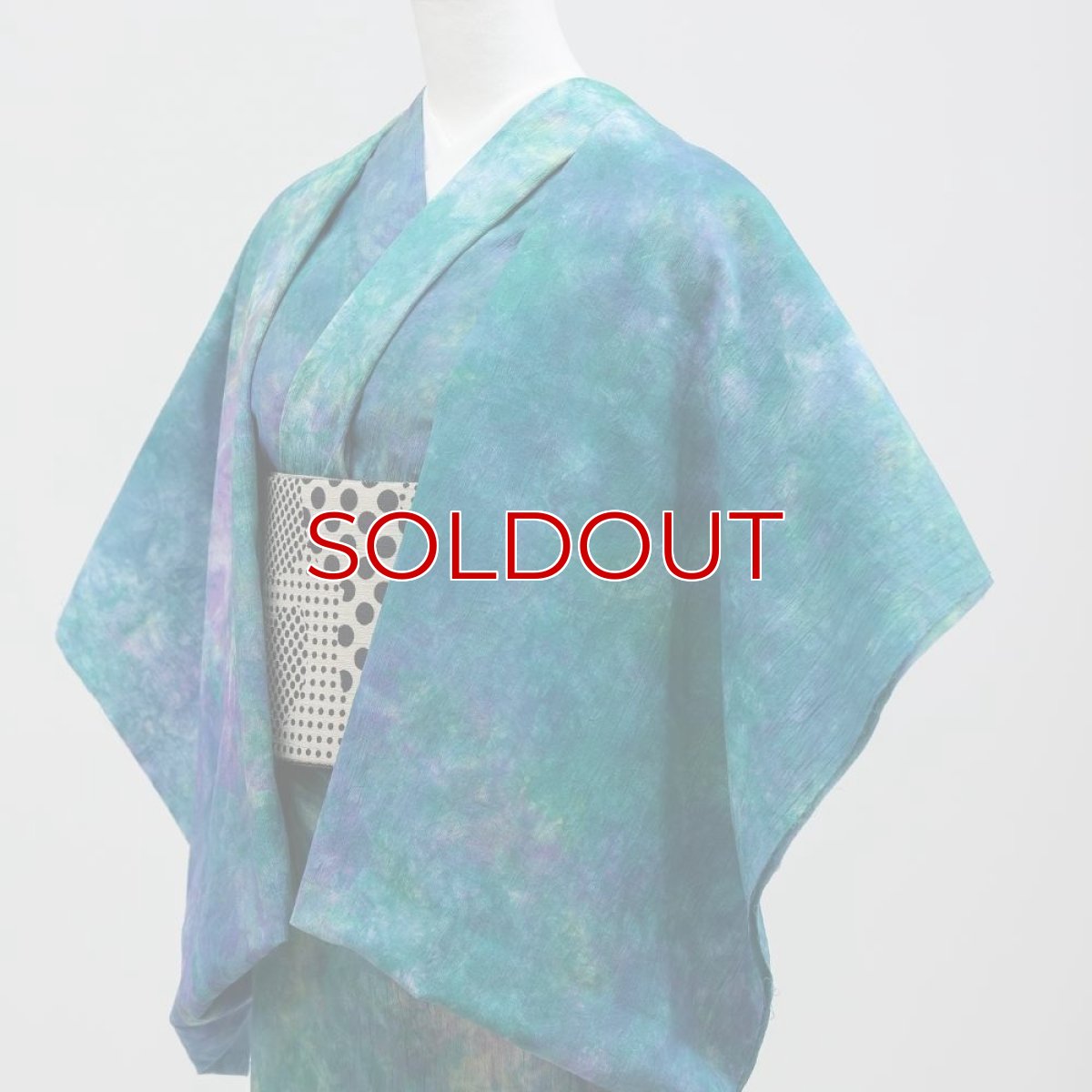 画像4: 洗える木綿着物｜彩睡蓮シリーズ「翡翠の池」綿100％｜ひでや工房 (4)