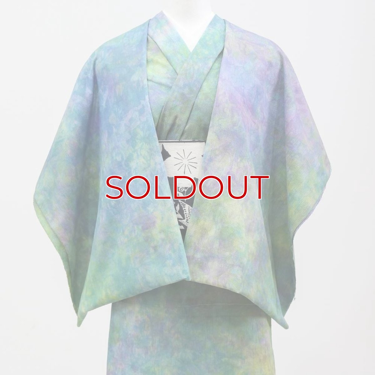 画像2: 洗える木綿着物｜彩睡蓮シリーズ「朝靄の池」綿100％｜ひでや工房 (2)