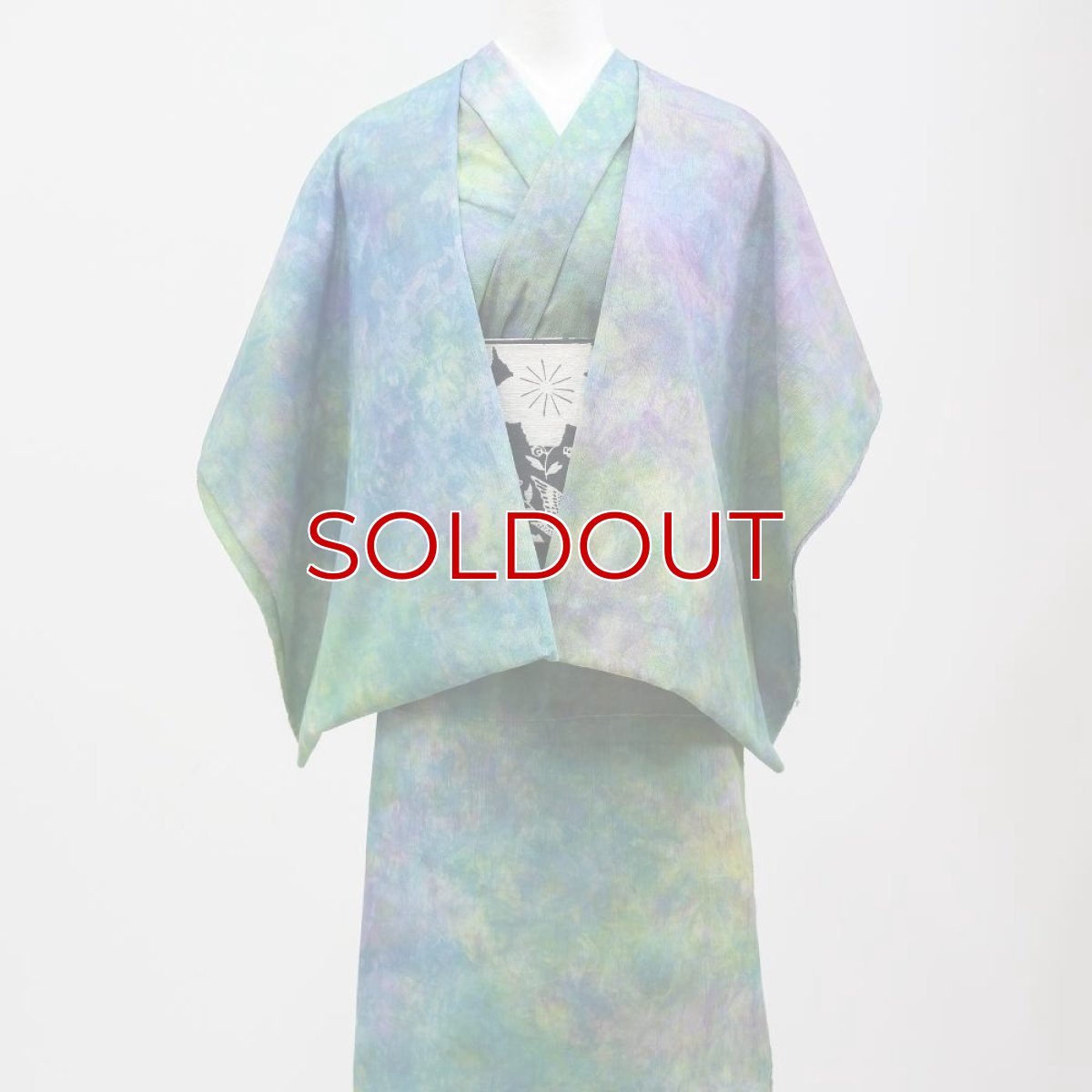 画像3: 洗える木綿着物｜彩睡蓮シリーズ「朝靄の池」綿100％｜ひでや工房 (3)