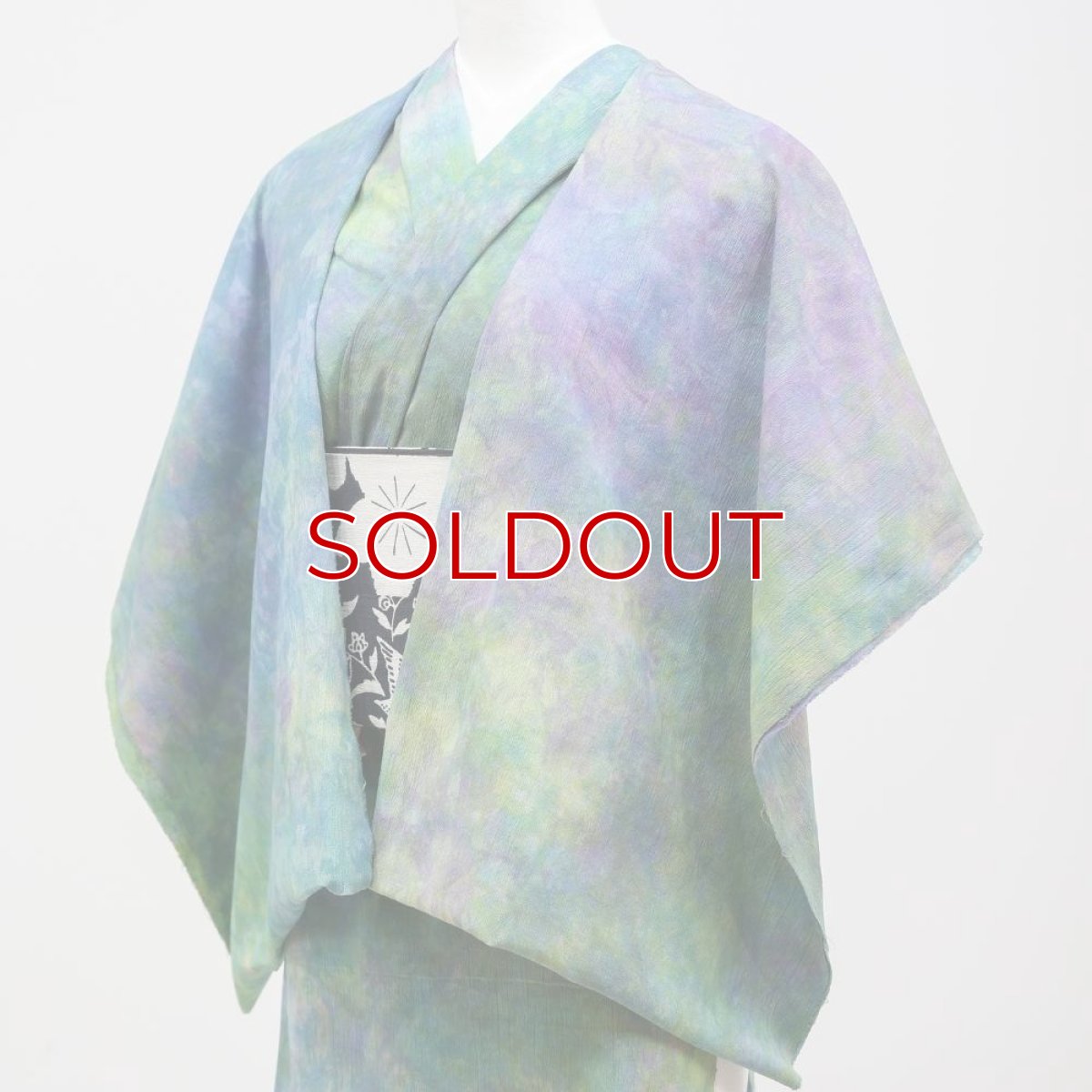 画像4: 洗える木綿着物｜彩睡蓮シリーズ「朝靄の池」綿100％｜ひでや工房 (4)