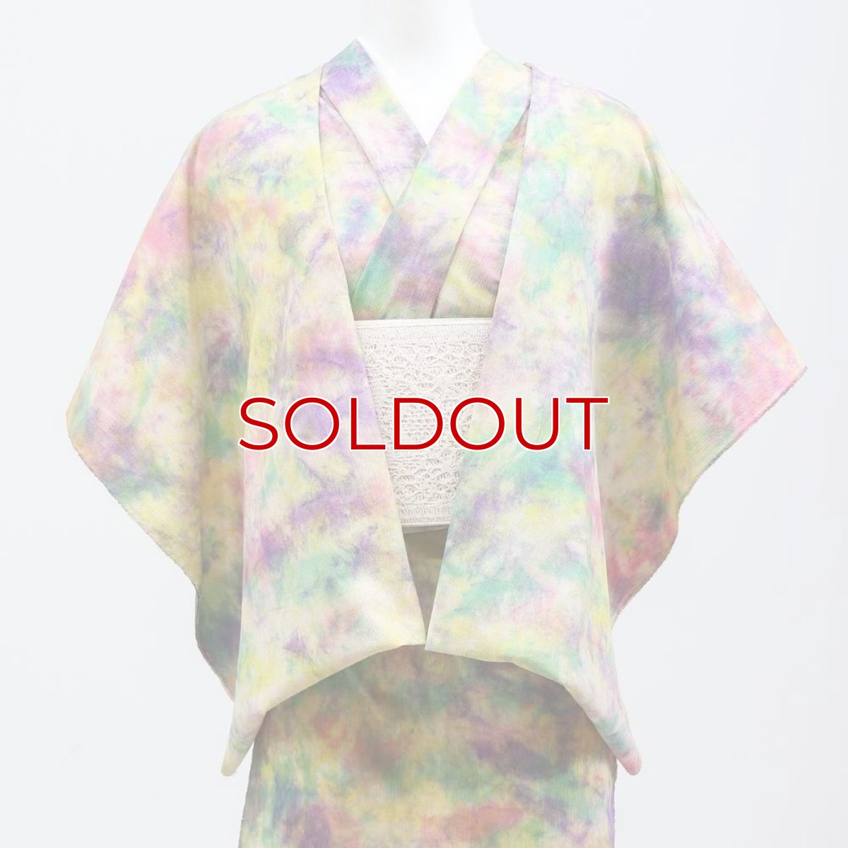 画像2: 洗える木綿着物｜彩睡蓮シリーズ「若葉の池」綿100％｜ひでや工房 (2)