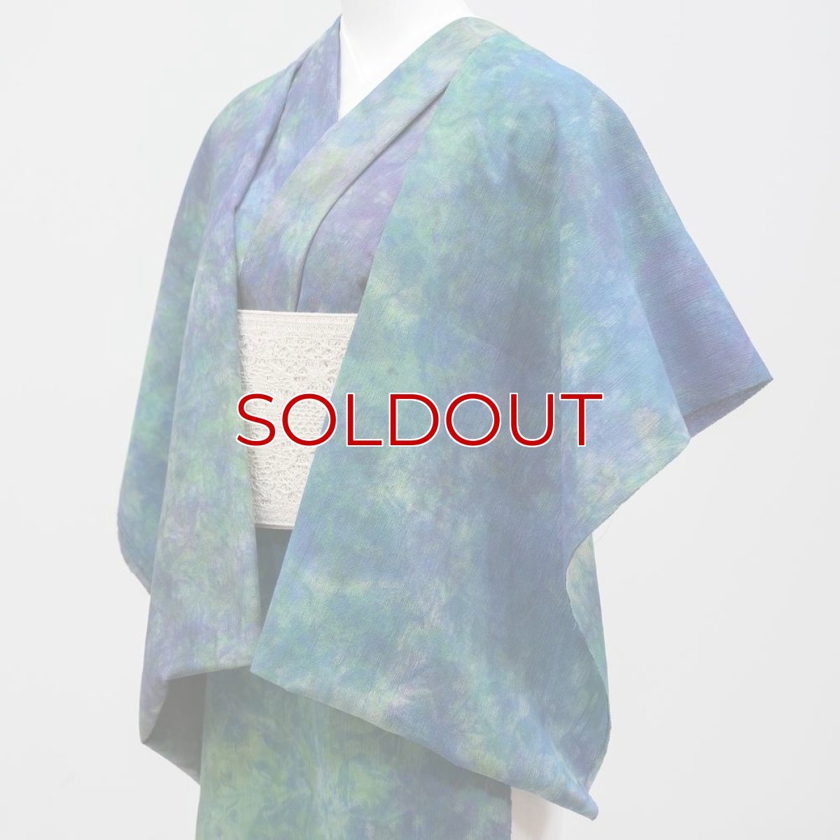 画像3: 洗える木綿着物｜彩睡蓮シリーズ「静藍の池」綿100％｜ひでや工房 (3)