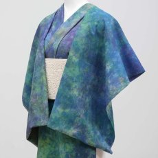 画像3: 洗える木綿着物｜彩睡蓮シリーズ「静藍の池」綿100％｜ひでや工房 (3)