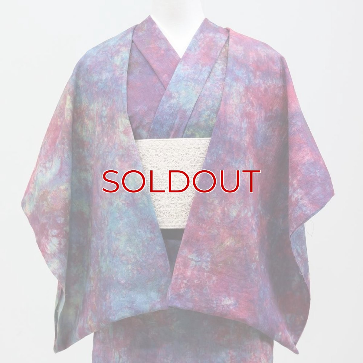 画像2: 洗える木綿着物|彩睡蓮シリーズ「茜映の池」綿100%|ひでや工房 (2)