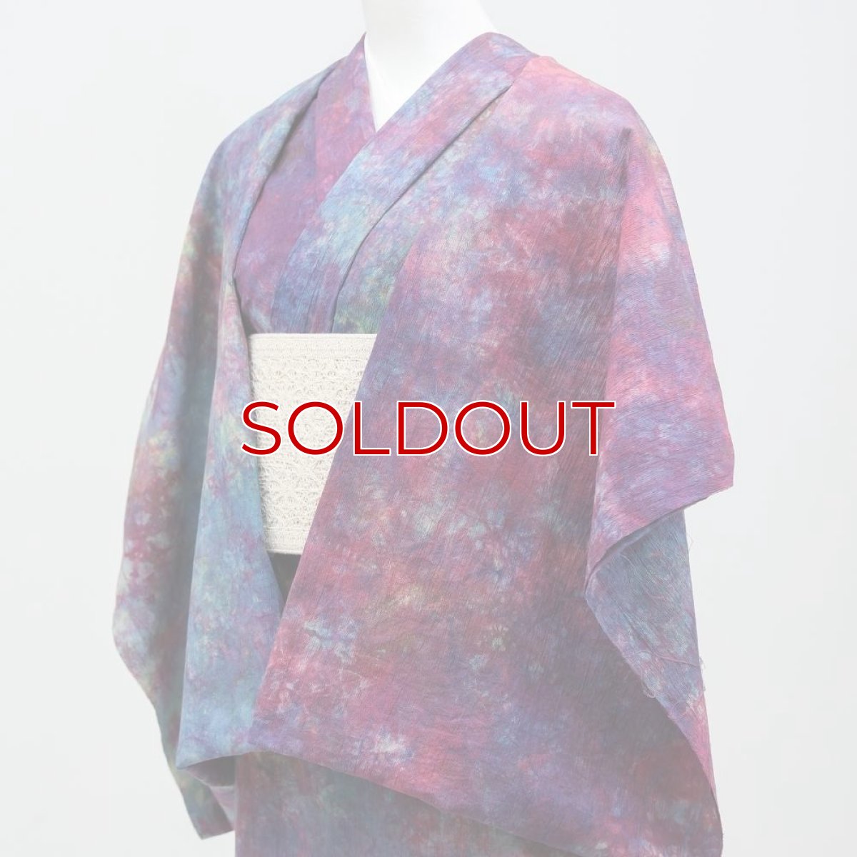 画像4: 洗える木綿着物|彩睡蓮シリーズ「茜映の池」綿100%|ひでや工房 (4)