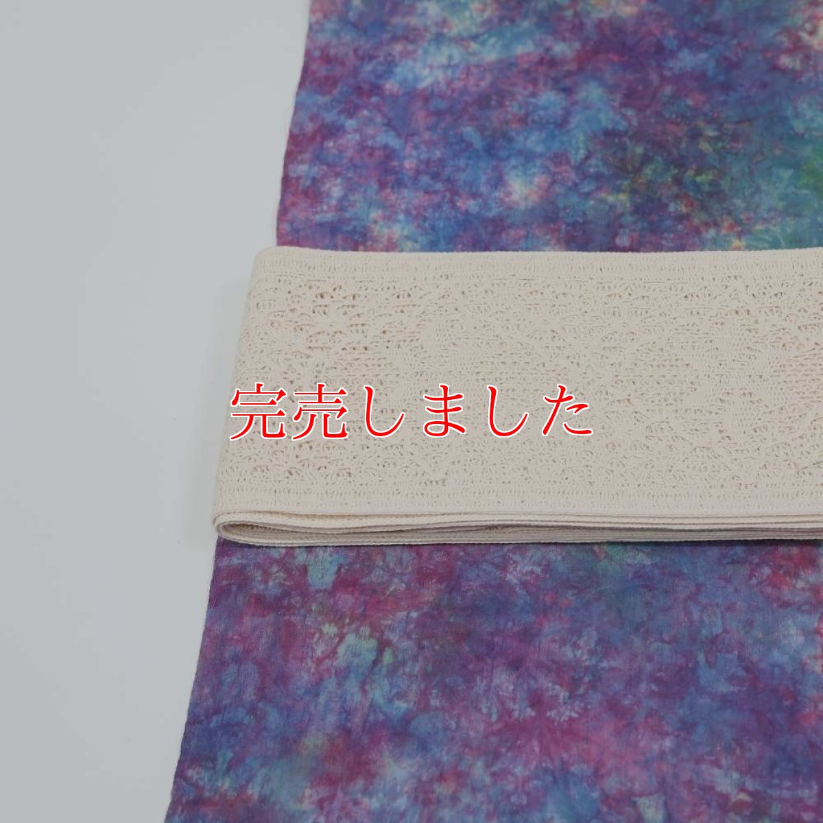 画像8: 洗える木綿着物｜彩睡蓮シリーズ「茜映の池」綿100％｜ひでや工房 (8)