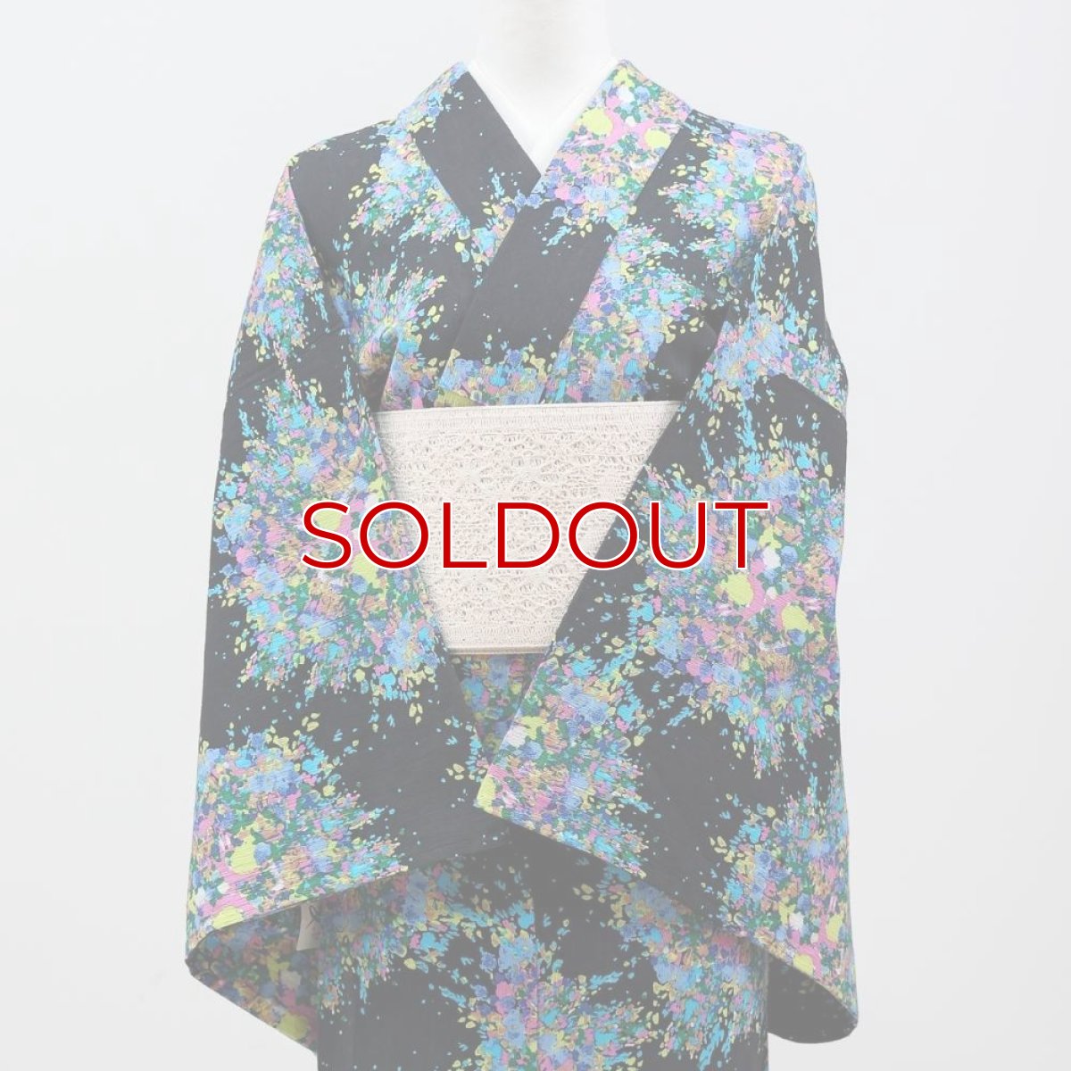 画像2: 洗える木綿着物「彩花火」綿100％｜反物｜ひでや工房 (2)