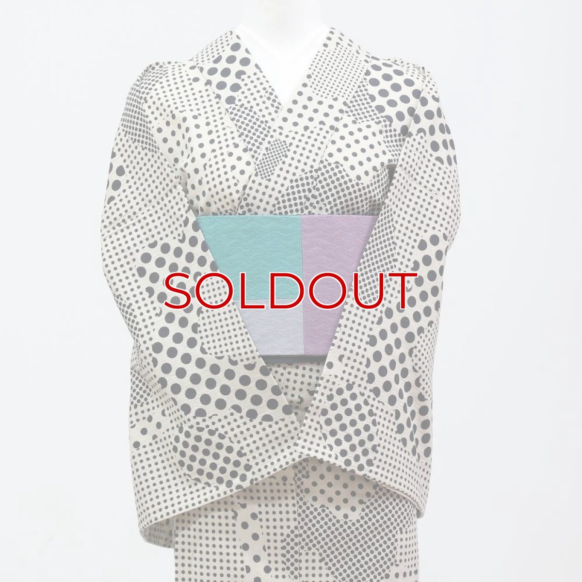 画像2: 洗える木綿着物「ドット梅」綿100％｜仕立て上がり品｜ひでや工房 (2)