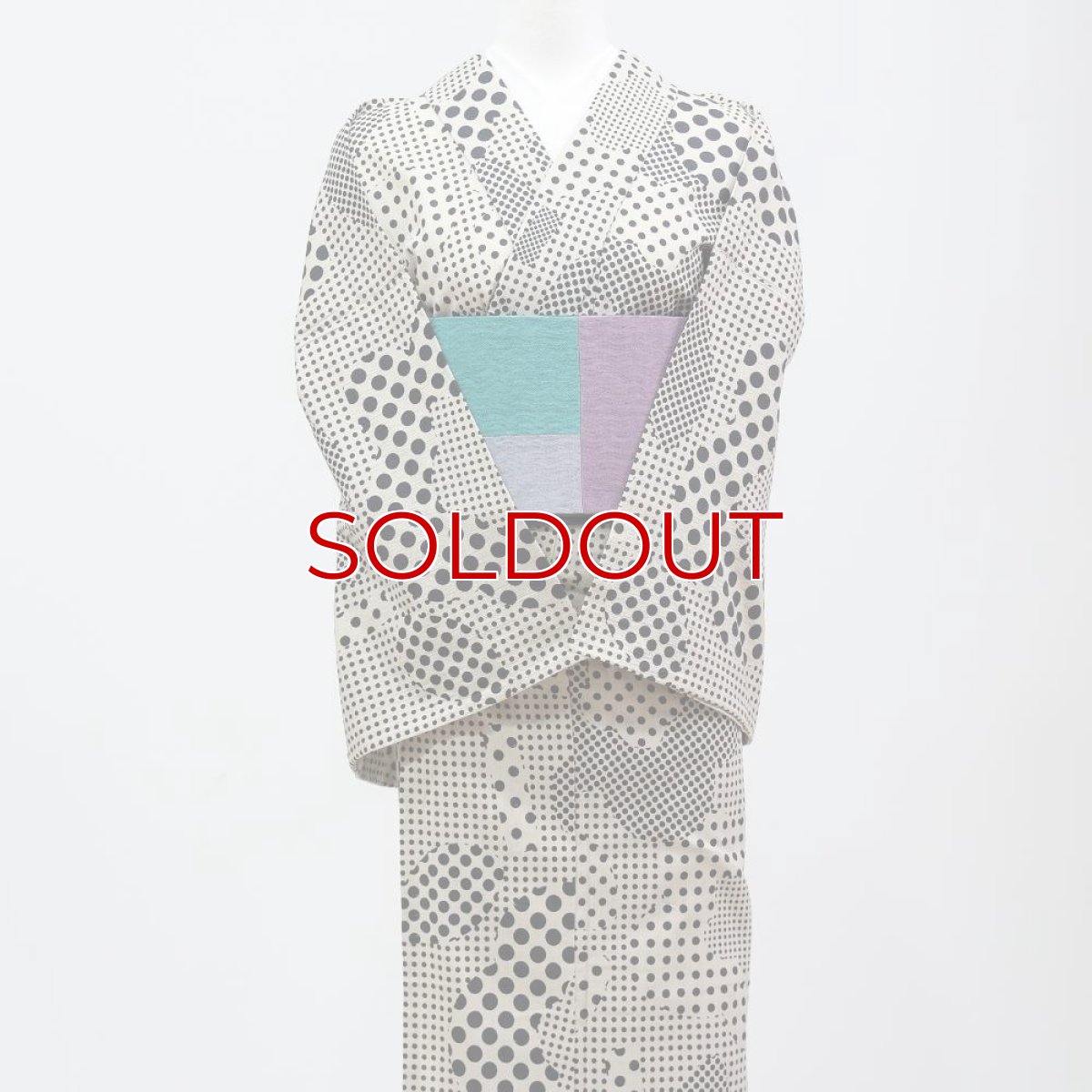 画像3: 洗える木綿着物「ドット梅」綿100％｜仕立て上がり品｜ひでや工房 (3)