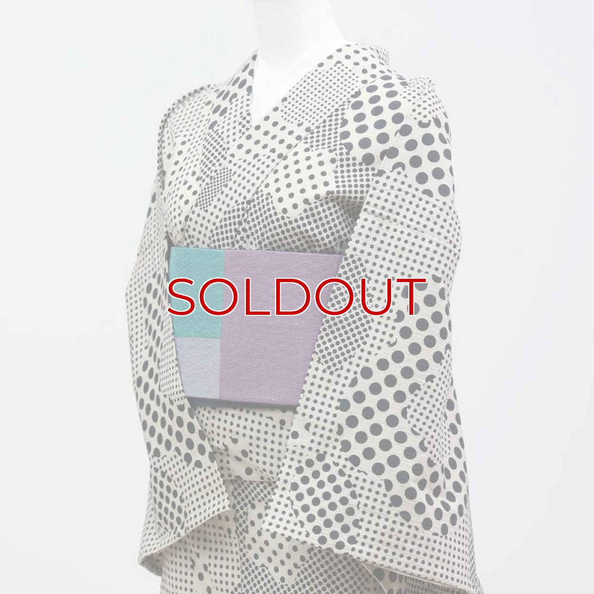 画像4: 洗える木綿着物「ドット梅」綿100％｜仕立て上がり品｜ひでや工房 (4)